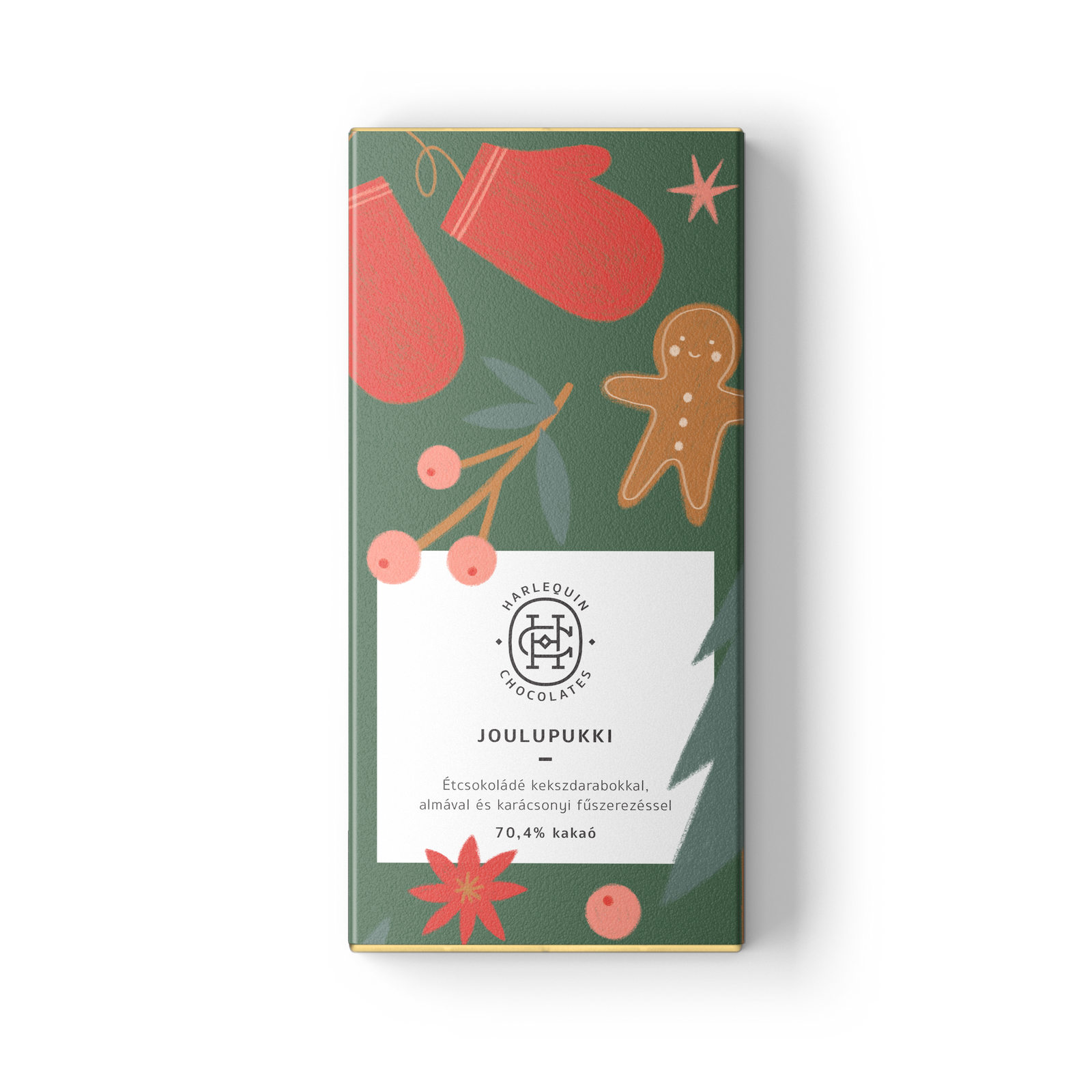 karácsonyi táblás étcsokoládé